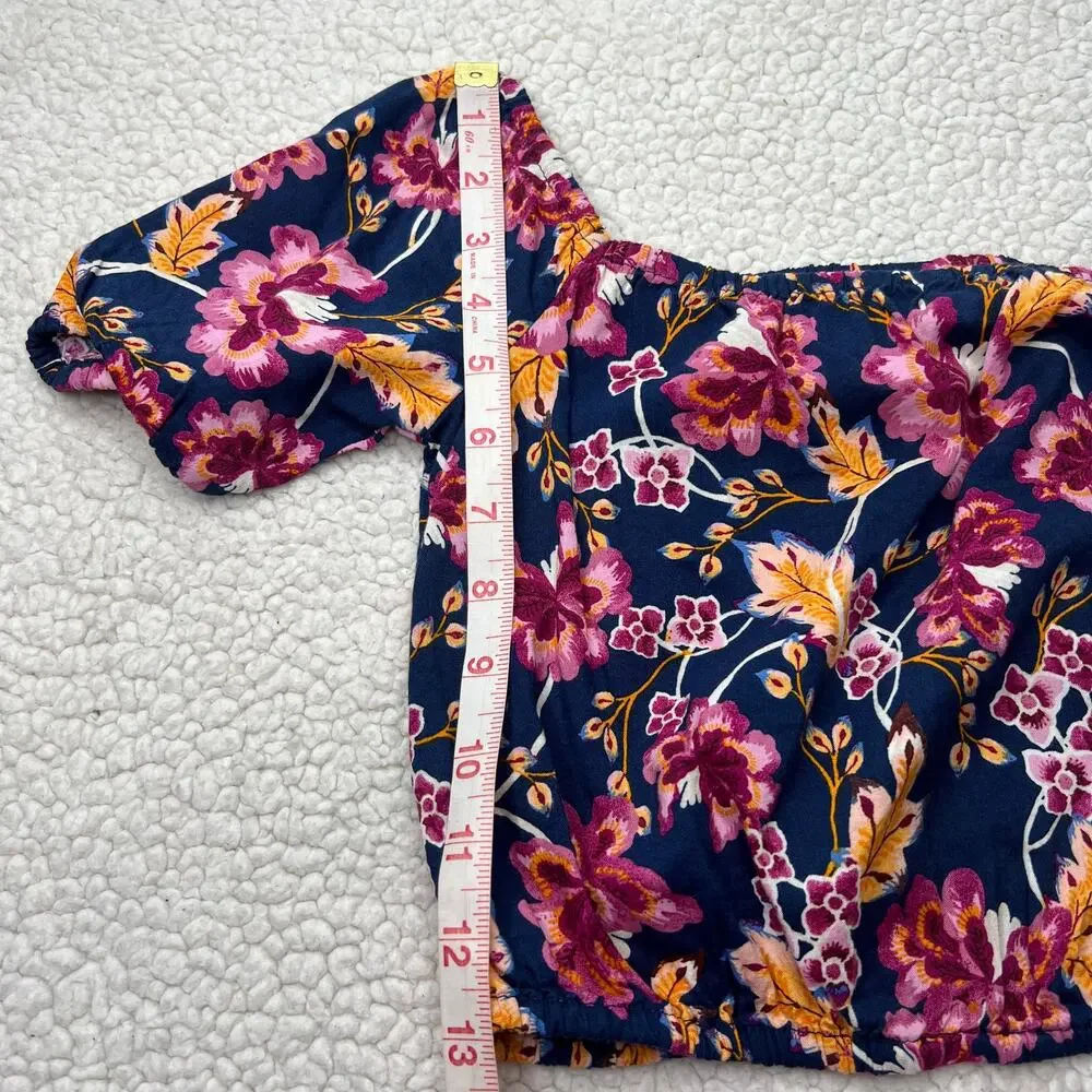Old Navy Floral Off Shoulders Kids Crop Top Small